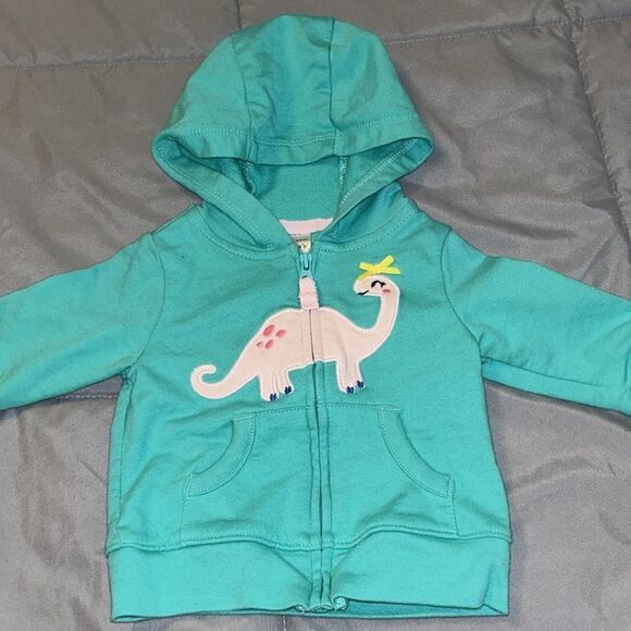 👕3m carters girls dinosaur zip up - Picture 2 of 3